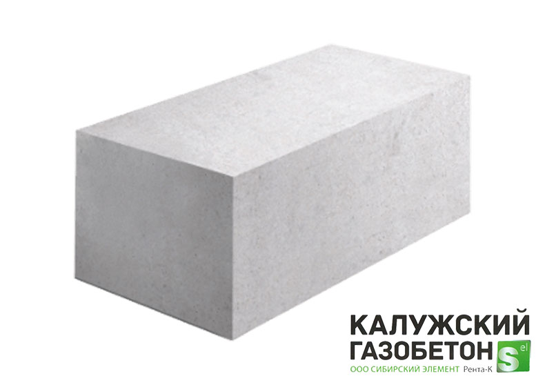 Газобетонный блок стеновой Калужский D400 625х400х250 B2.5
